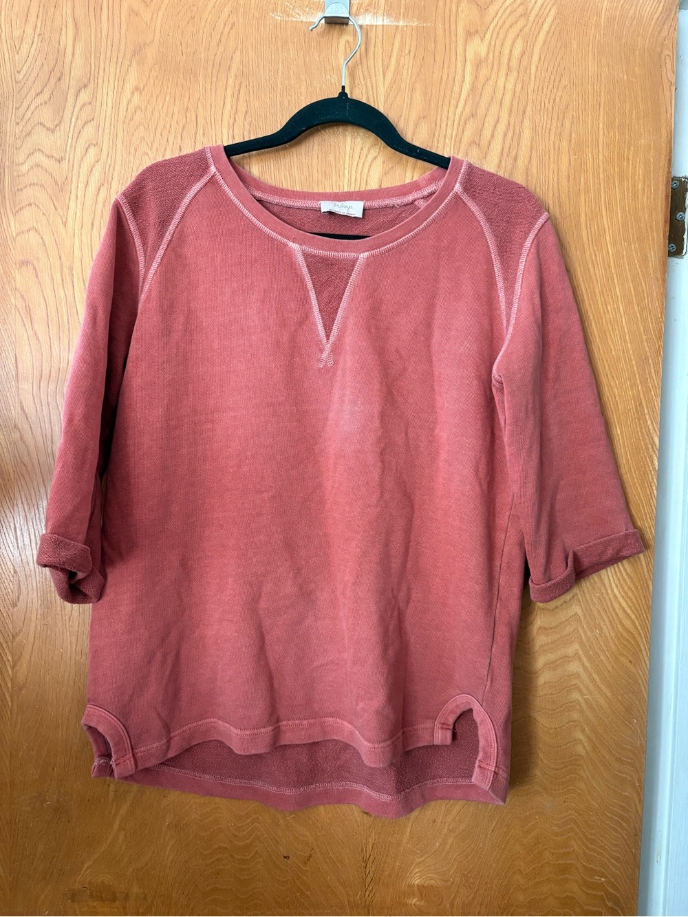 Wrap London Dusty Rust raglan Crewneck Sweatshirt 8